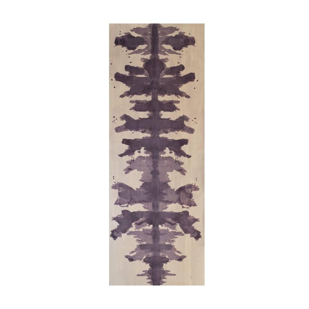 Unique Rose and Violet Contemporary Ink Blot Wallpaper Roll