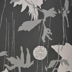 Unique Lavender Contemporary Handprinted Wallpaper Roll