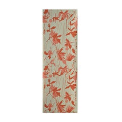 Unique Rose and Cream Contemporary Handprinted Wallpaper Roll