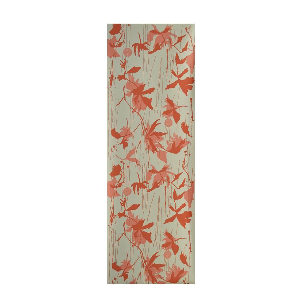 Unique Rose and Cream Contemporary Handprinted Wallpaper Roll For Sale