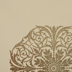 Unique Silver and Creme Contemporary Handprinted Wallpaper Roll
