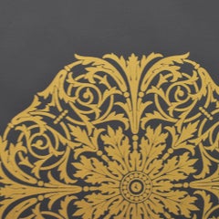 Unique Black and Gold Contemporary Handprinted Wallpaper Roll