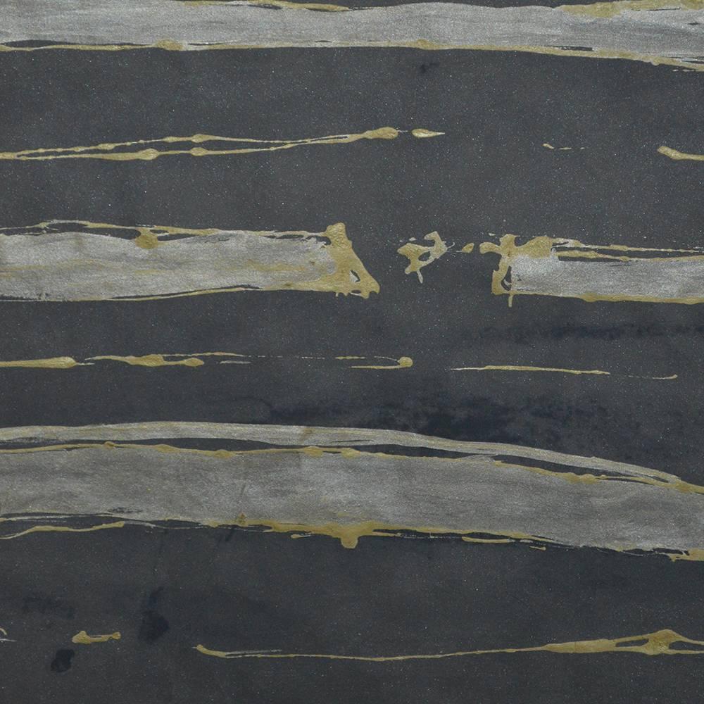 A one-of-a-kind, limited availability metallic gold and black original design by Porter Teleo ink wash painting on handmade Japanese rice paper offered unframed for easy personalization. Every Porter Teleo Archive is hand-painted by artists, making