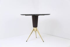 Circular Side Table in Green Marble, circa 1950