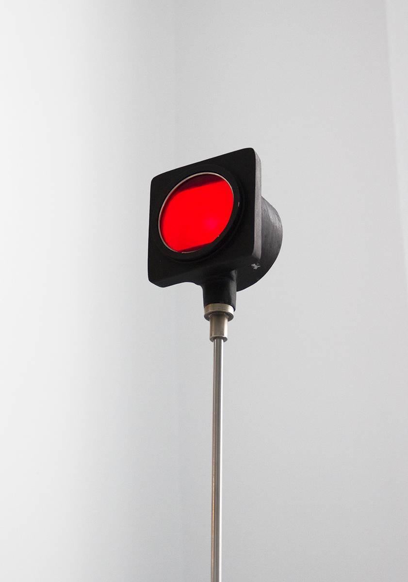 Red Llght designed by Vassilakis Takis for the Widcombe edition.
Made with metal, glass and steel. 
circa 1967, Greece.
Excellent fast and affordable worldwide shipping.