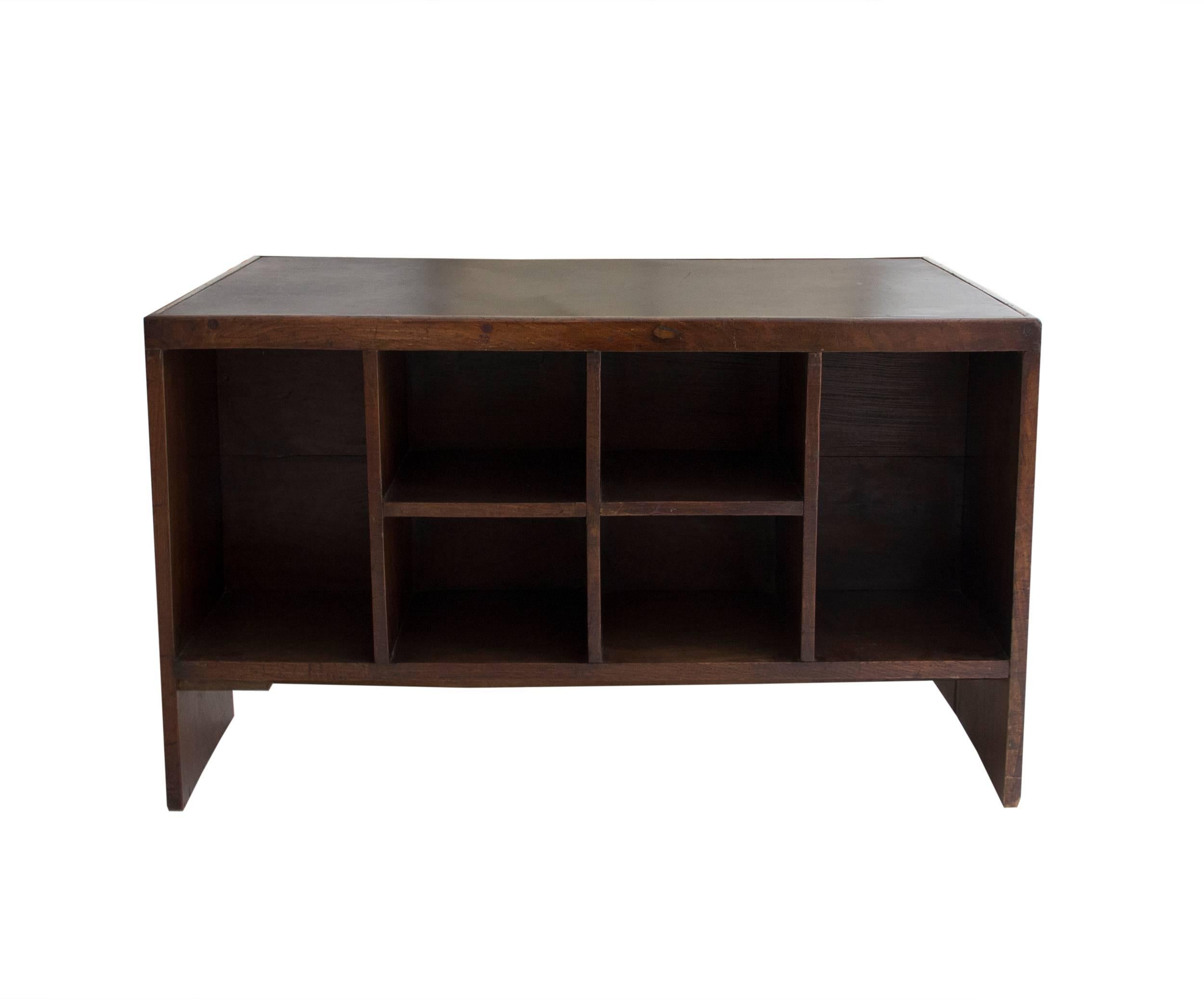 Pierre Jeanneret Office Desk for Chandigarh, Wood and Leather, circa 1950, India For Sale 3