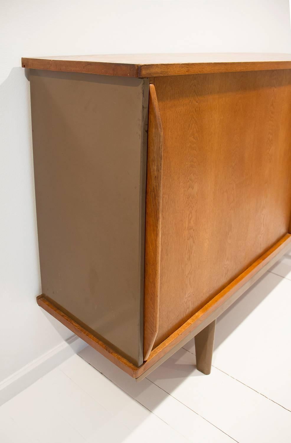 Mid-20th Century 'Bahut' Cabinet Designed by Jean Prouve, circa 1950, France For Sale