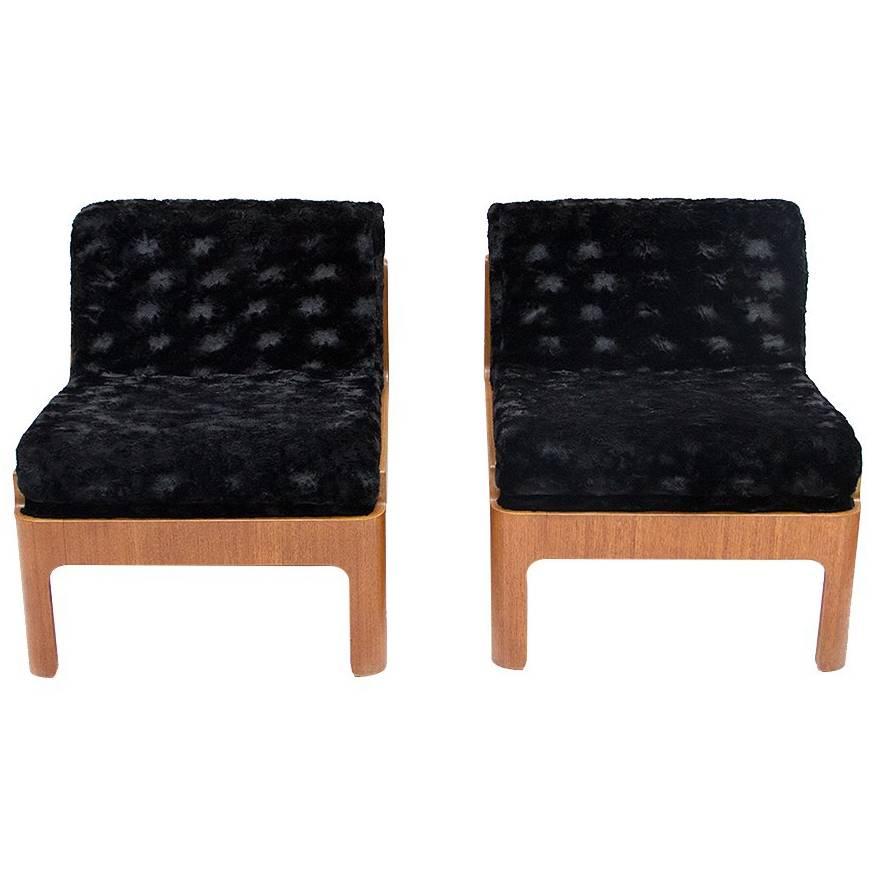 Pair of Armchairs Designed by Isamu Kenmochi, Manufactured in Tendo Mokko, 1960s For Sale