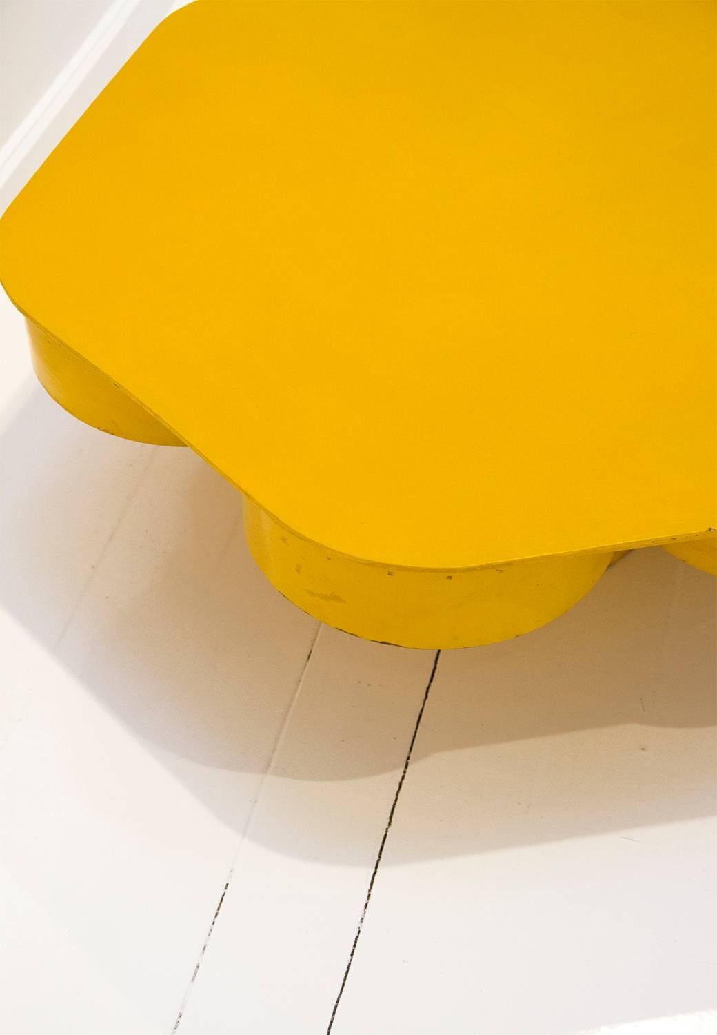 Yellow Coffee Table Designed by Jean-Louis Avril in 1968, Milan, Italy 1