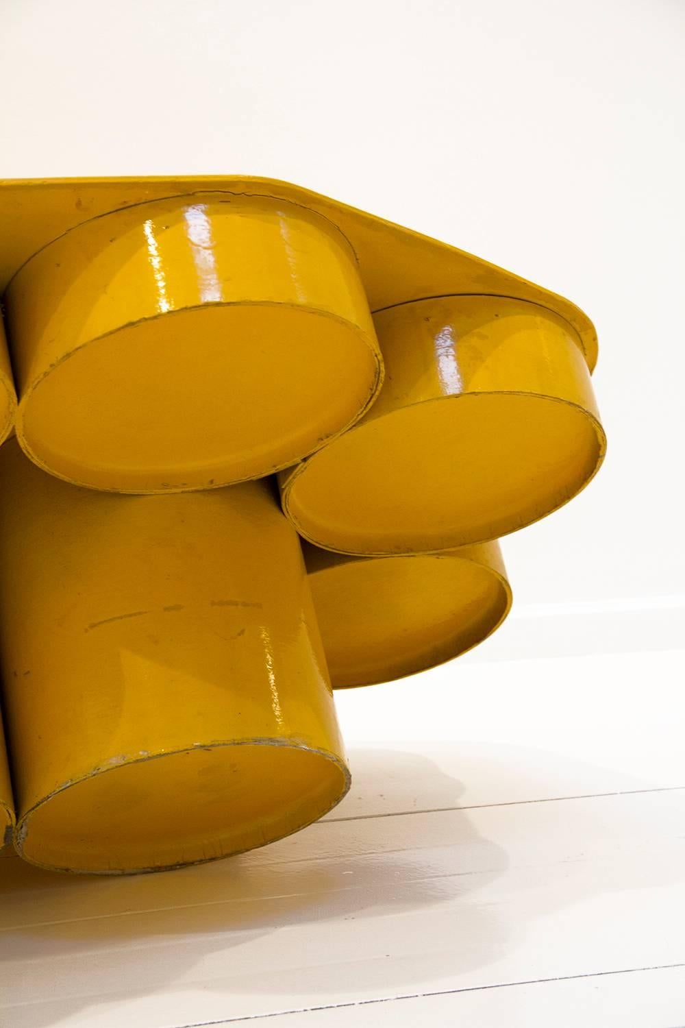 Yellow Coffee Table Designed by Jean-Louis Avril in 1968, Milan, Italy 2