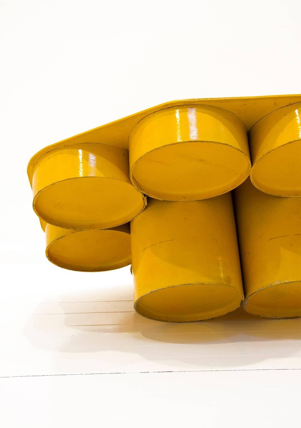 Yellow Coffee Table Designed by Jean-Louis Avril in 1968, Milan, Italy 3