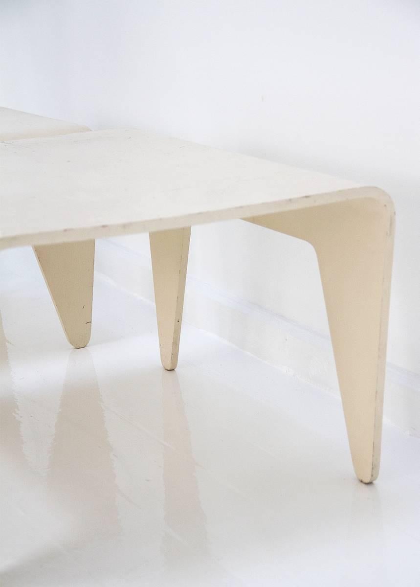 British Marcel Breuer White Plywood Nesting Tables for Isokon, 1936, United Kingdom