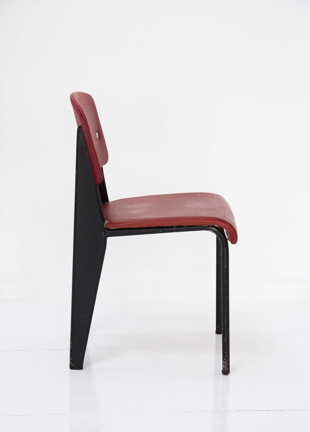 Steel Standard Chair Designed by Jean Prouve, circa 1950, France