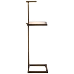 Bronx Table Light Squared in Antique Brass Plated with Marblo Tray