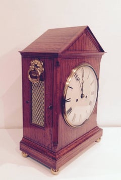 19th Century John Leach Satinwood Bracket Clock