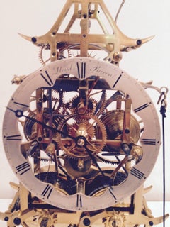 19th Century Brass Skeleton Clock