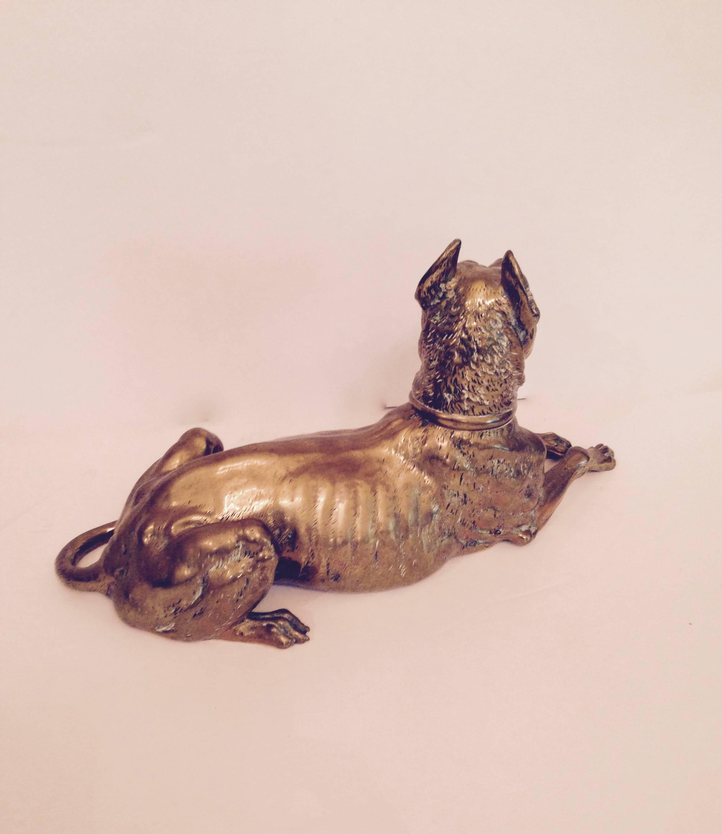 French 19th Century Bronze Hound For Sale