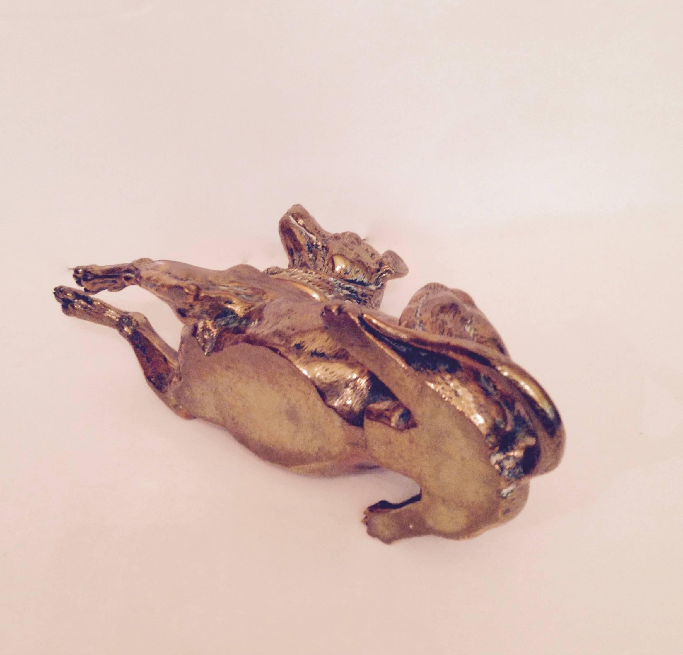 Cast 19th Century Bronze Hound For Sale