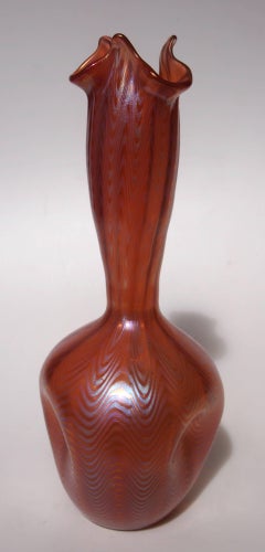 Loetz Art Nouveau Orange Phaenomen 6893 Vase