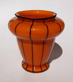 Loetz Ausfuehrung 157 Vase in Orange and Black