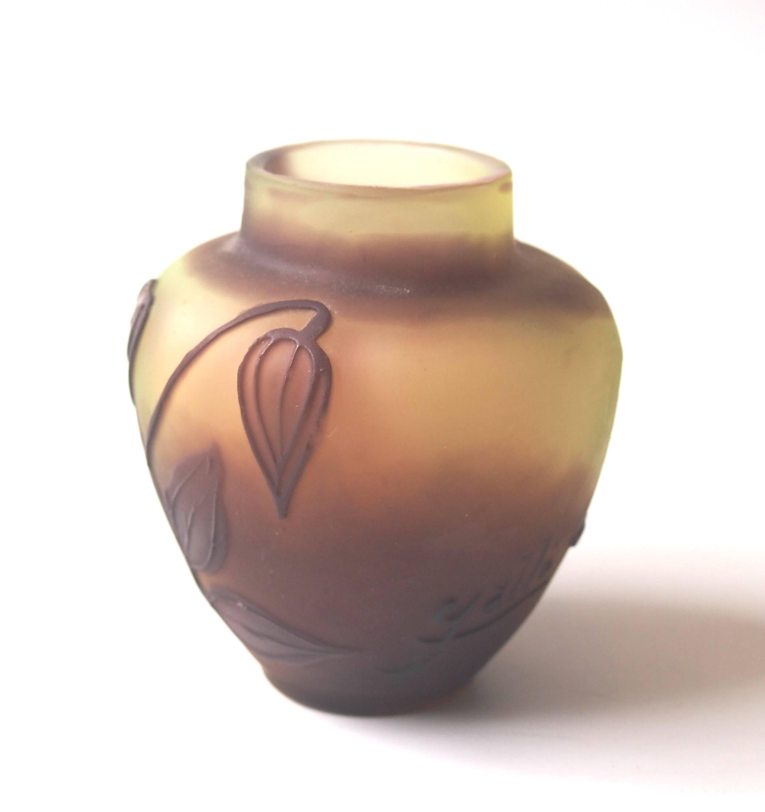 French Art Nouveau Emile Galle Miniature Vase