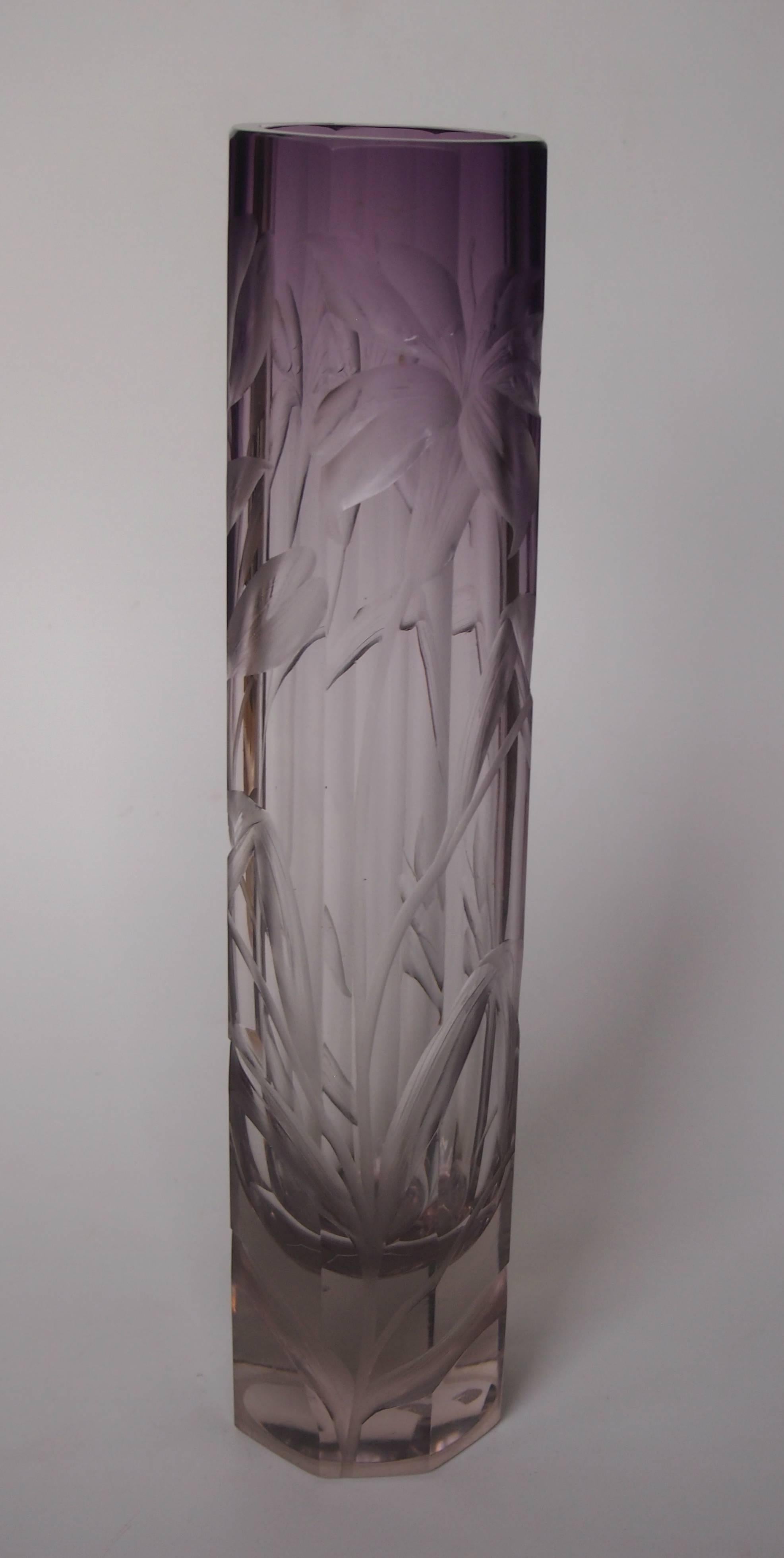 moser vases purple