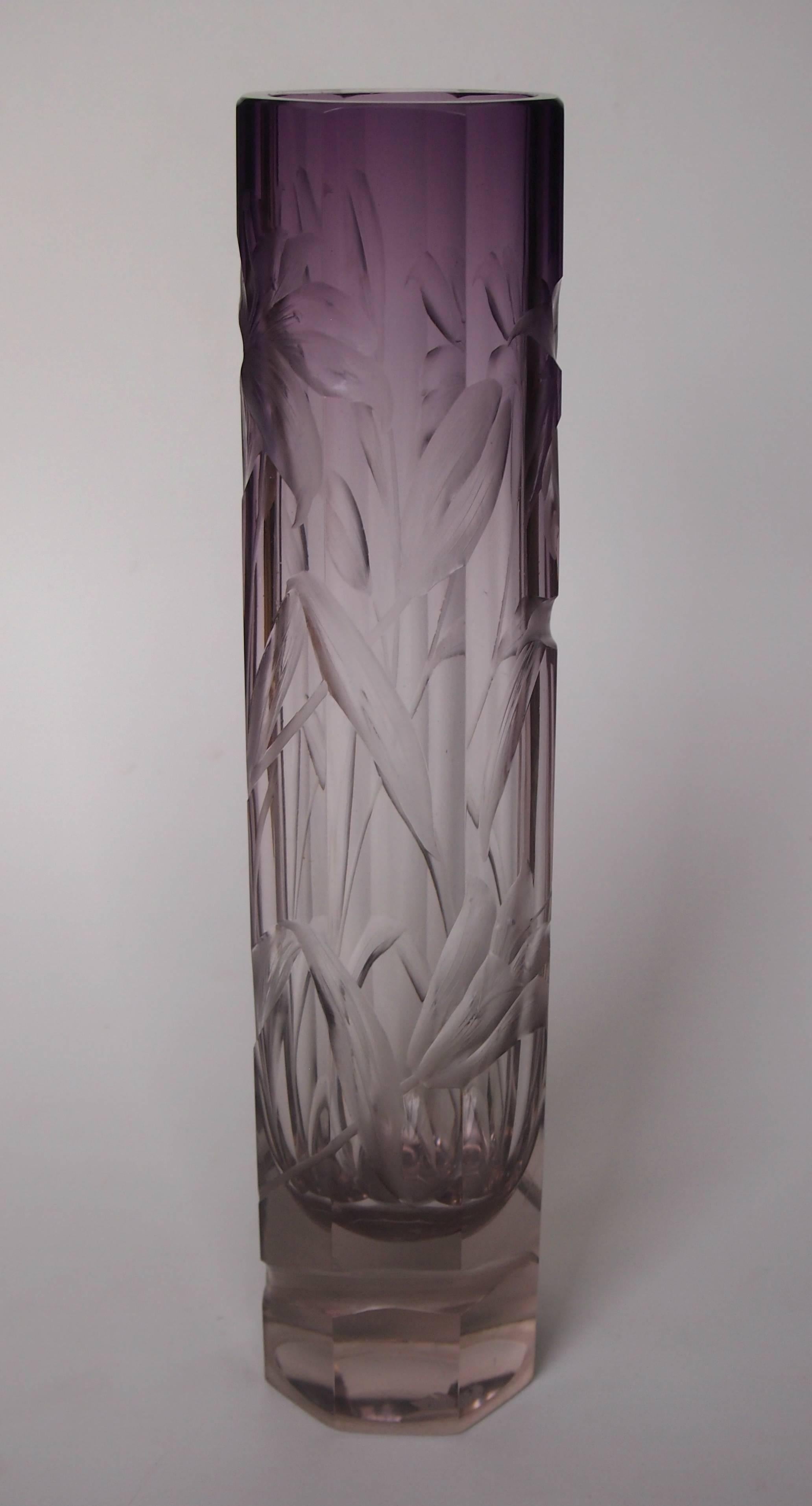 large purple vase