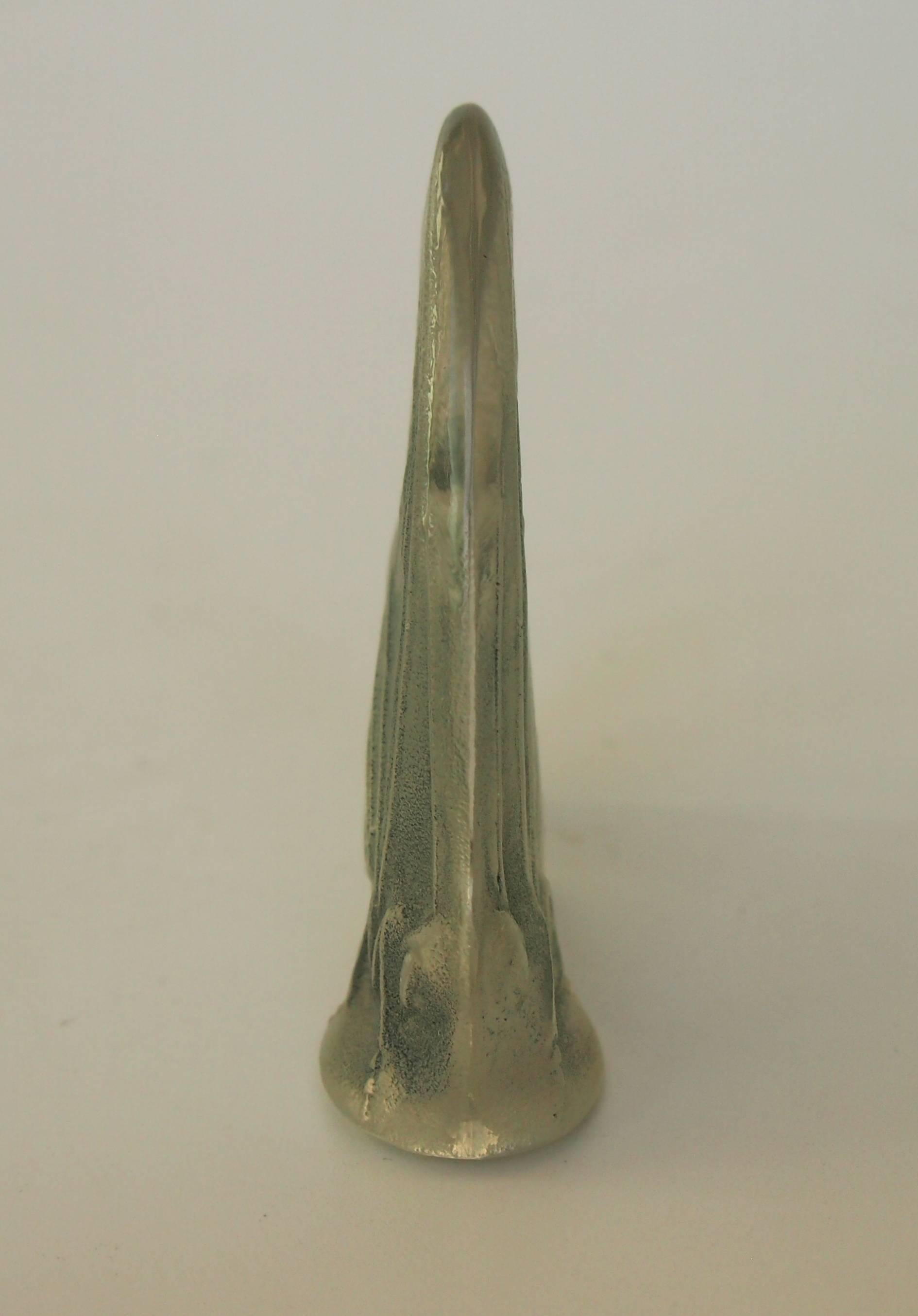 A very early signed (R Lalique) original green stained Rene Lalique 'Papillon Ailes Fermes' (Butterfly with wings closed) cachet, dating from 1919. Cachets were made so you could have your initials cut into the base and then use it to mark red wax