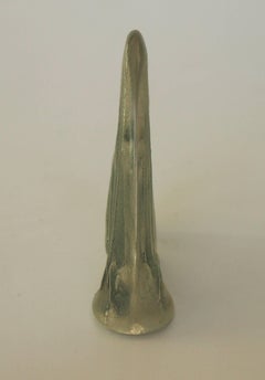 French Art Nouveau Green Stain Rene Lalique 'Papillon Ailes Fermes' Glass Cachet