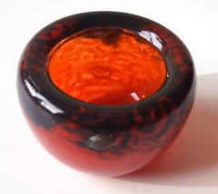 French Daum Art Deco Applied and Carved Glass Bug Bowl circa 1920