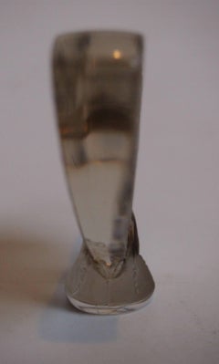 French Art Deco Rene Lalique Large Butterfly Glass Cachet 1919