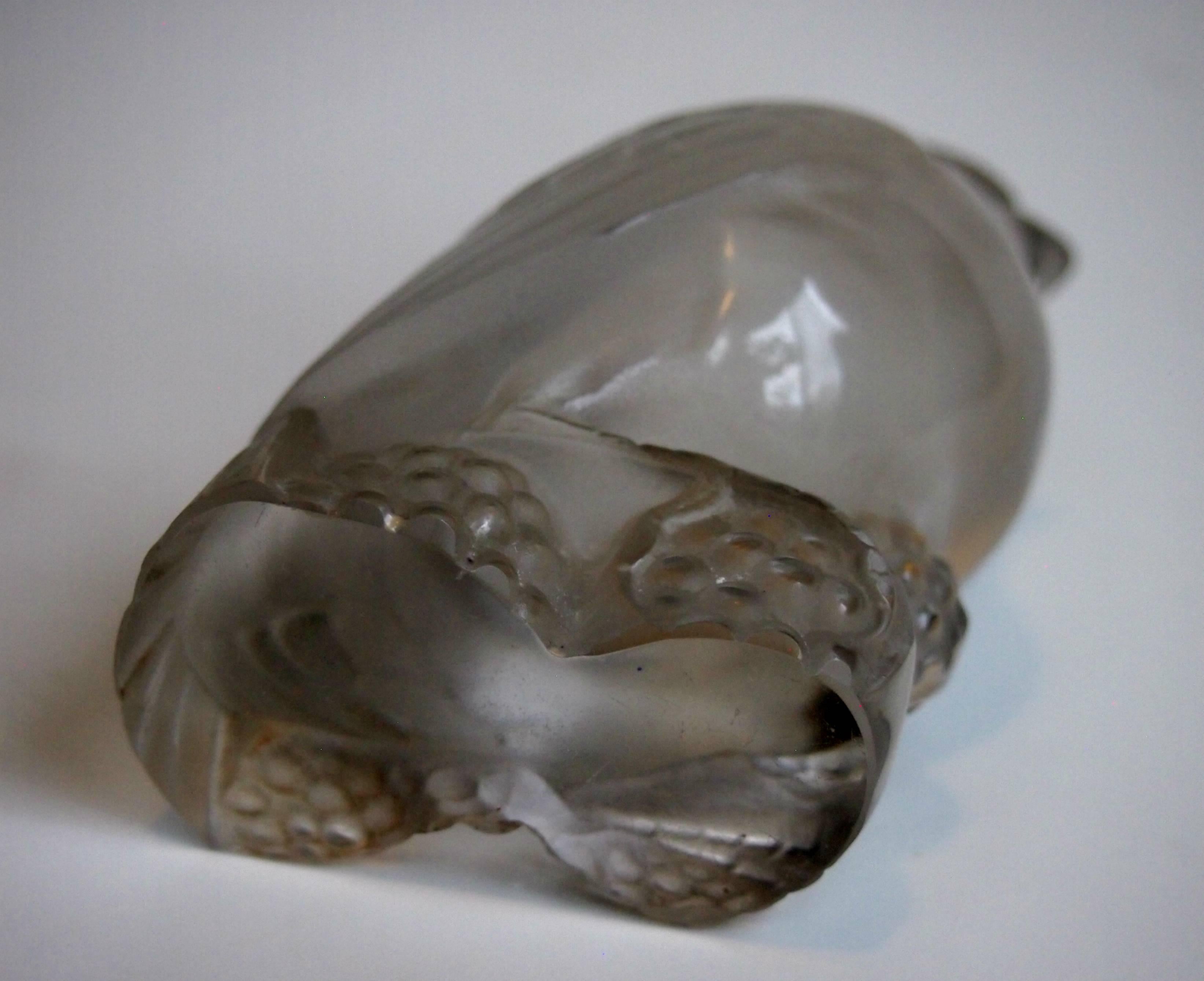 French Rene Lalique Art Deco Belacourt-  Bird Glass Paperweight 1920s For Sale 1