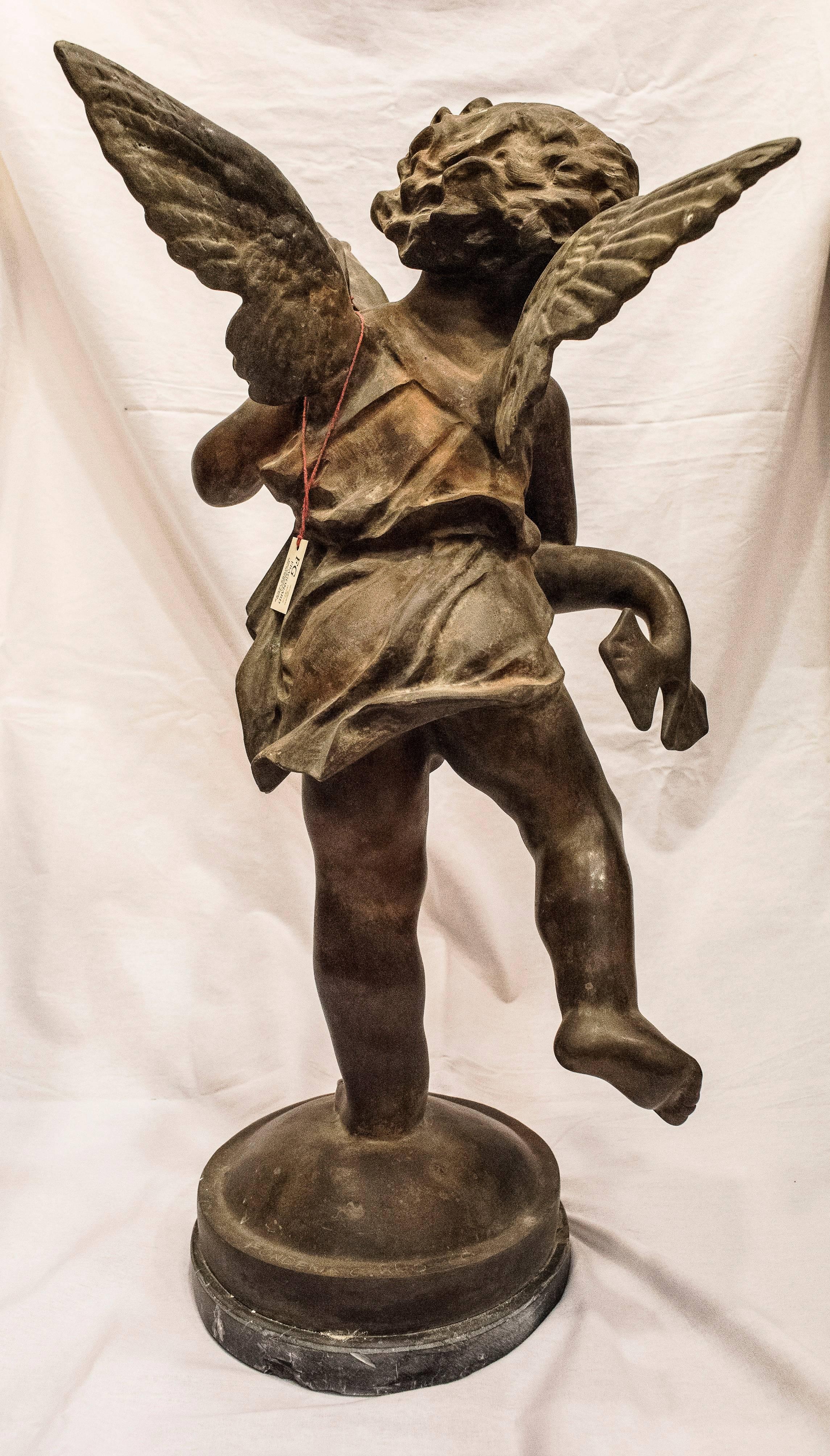 19th Century Patinated Bronze French Sculpture 