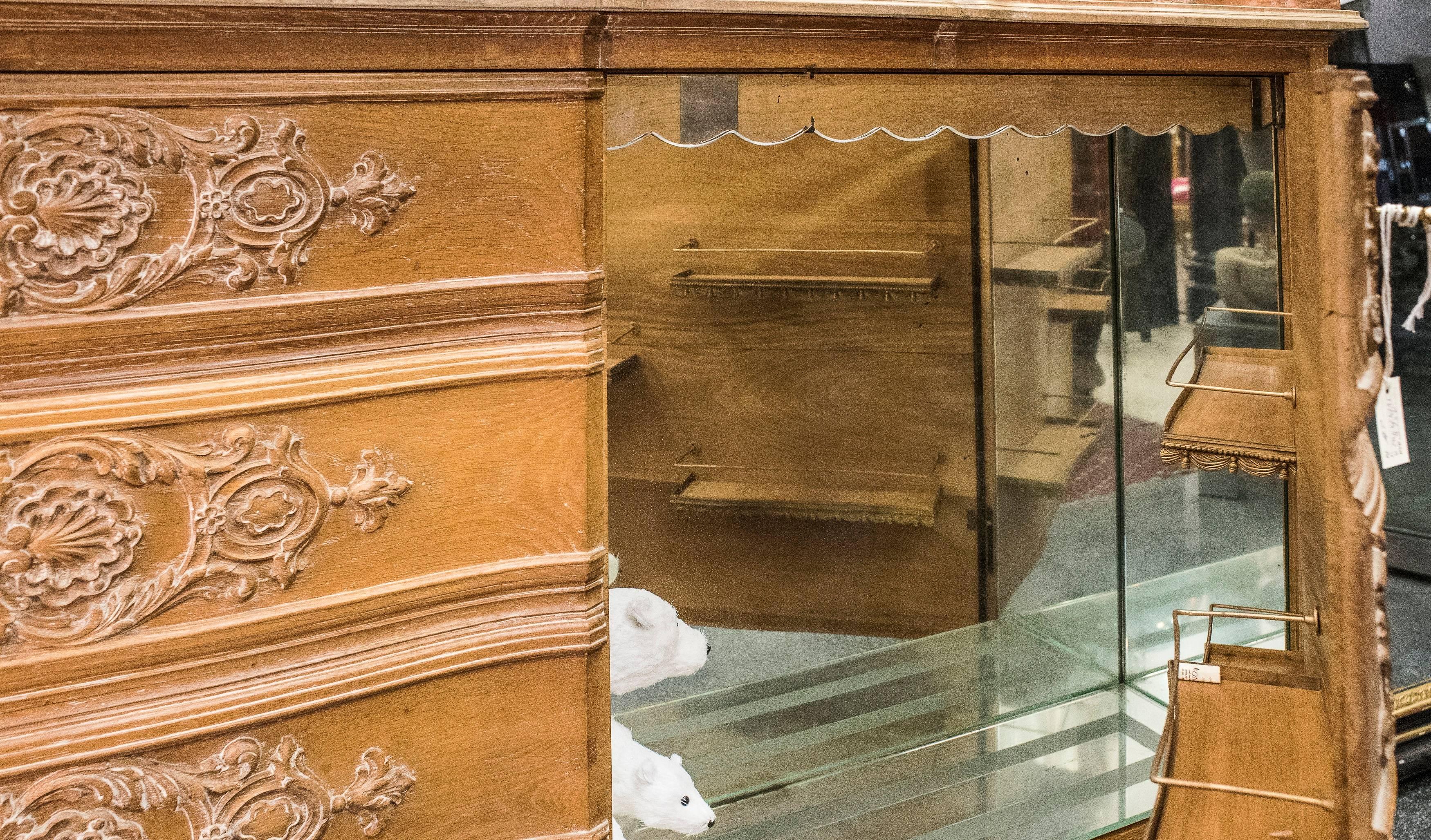 20th Century Midcentury Provencal Style Washed Oak French Buffet