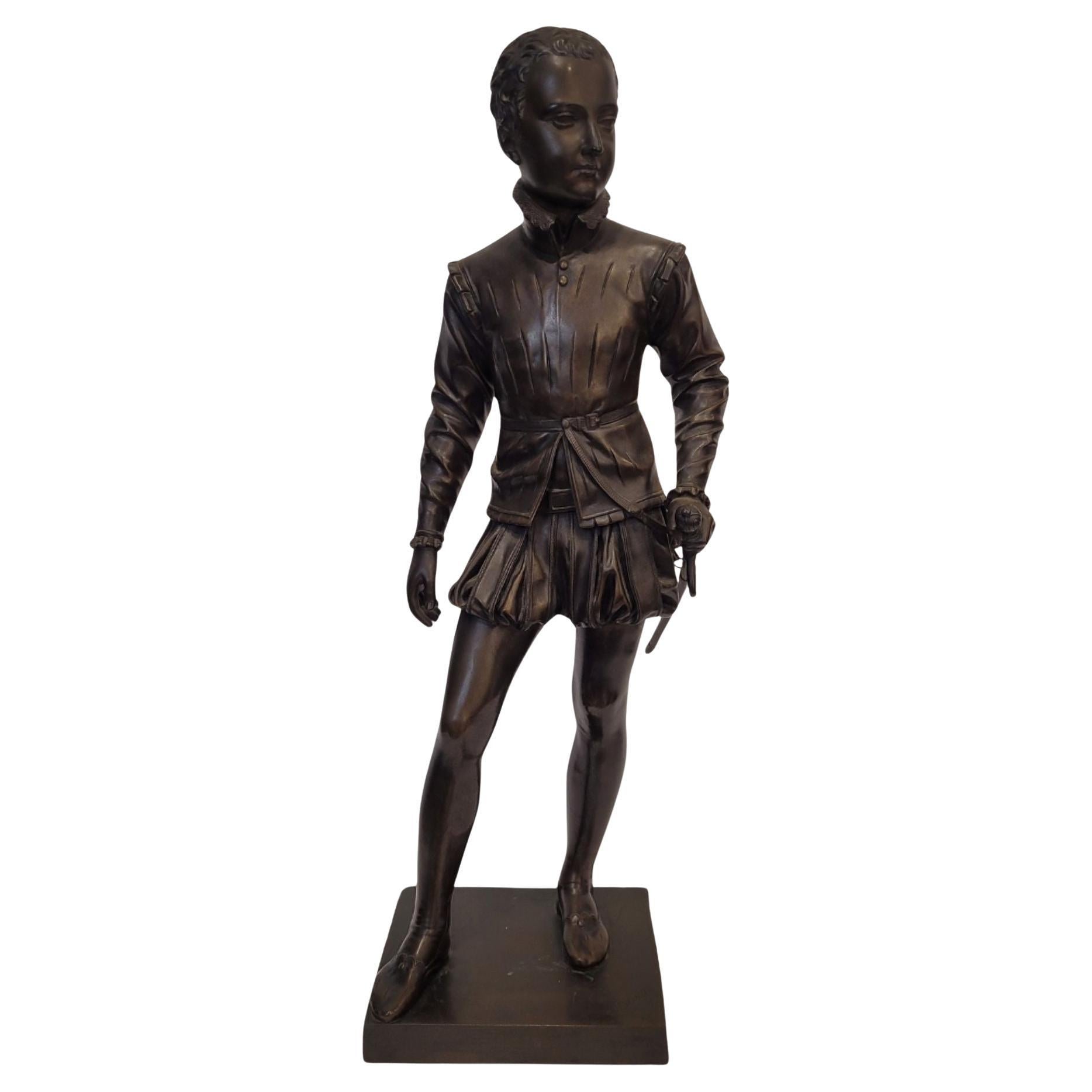 Sculpture "Henri IV" French patinated bronze signed Bosio For Sale