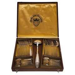 Französisches Besteckset Orfèvrerie-Couverts ATO, 37 Pieces, Silberplatte