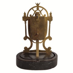 Skeleton clock, Napoleon III, front pendulum, gilt bronze, France