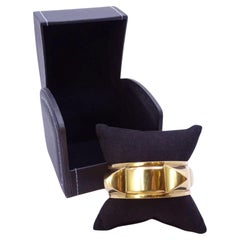 Hermès Clou Médor open cuff bracelet, gold-plated, 1990s – France