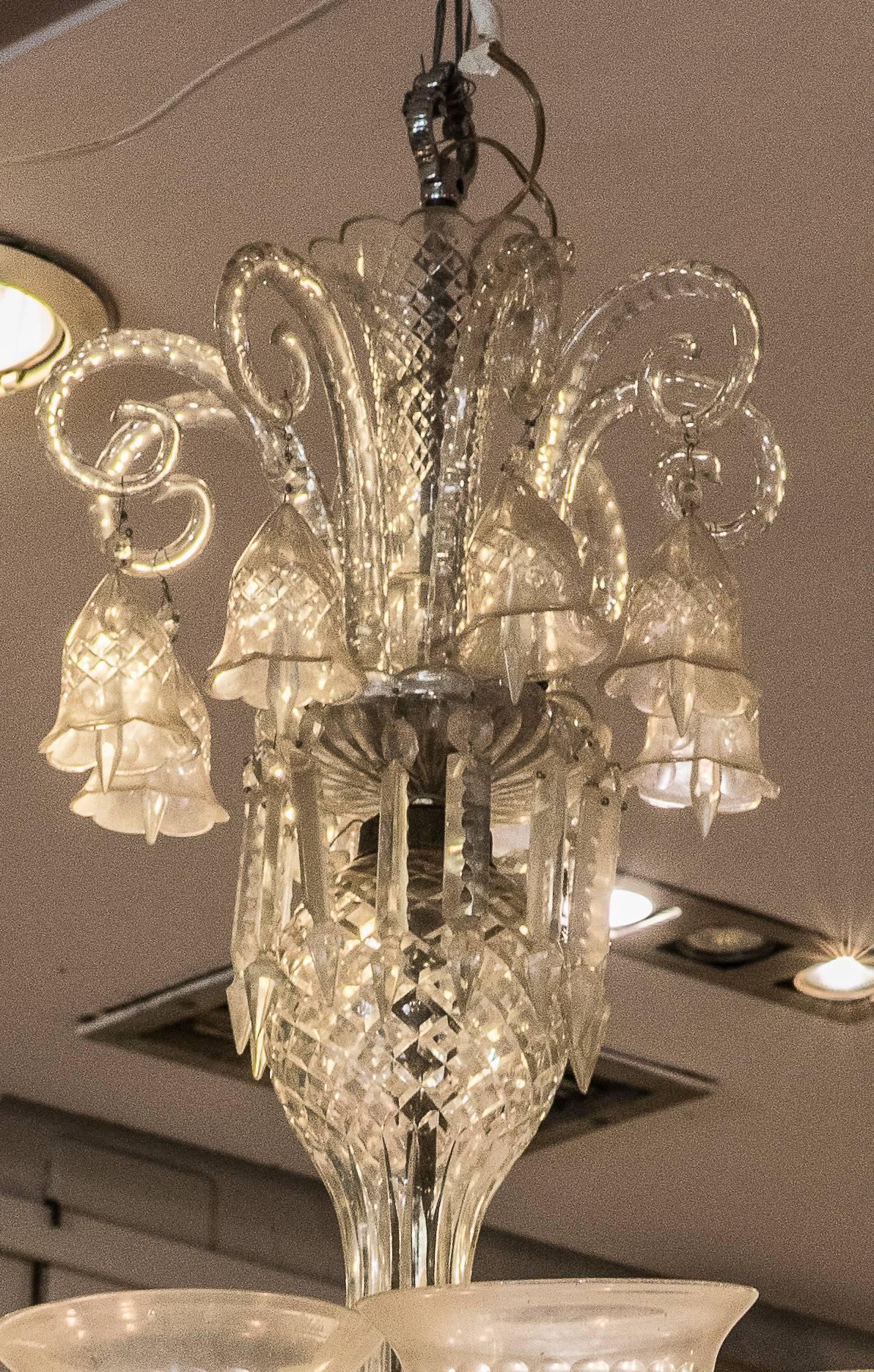 Louis XV Style French Crystal Carved Chandelier 1