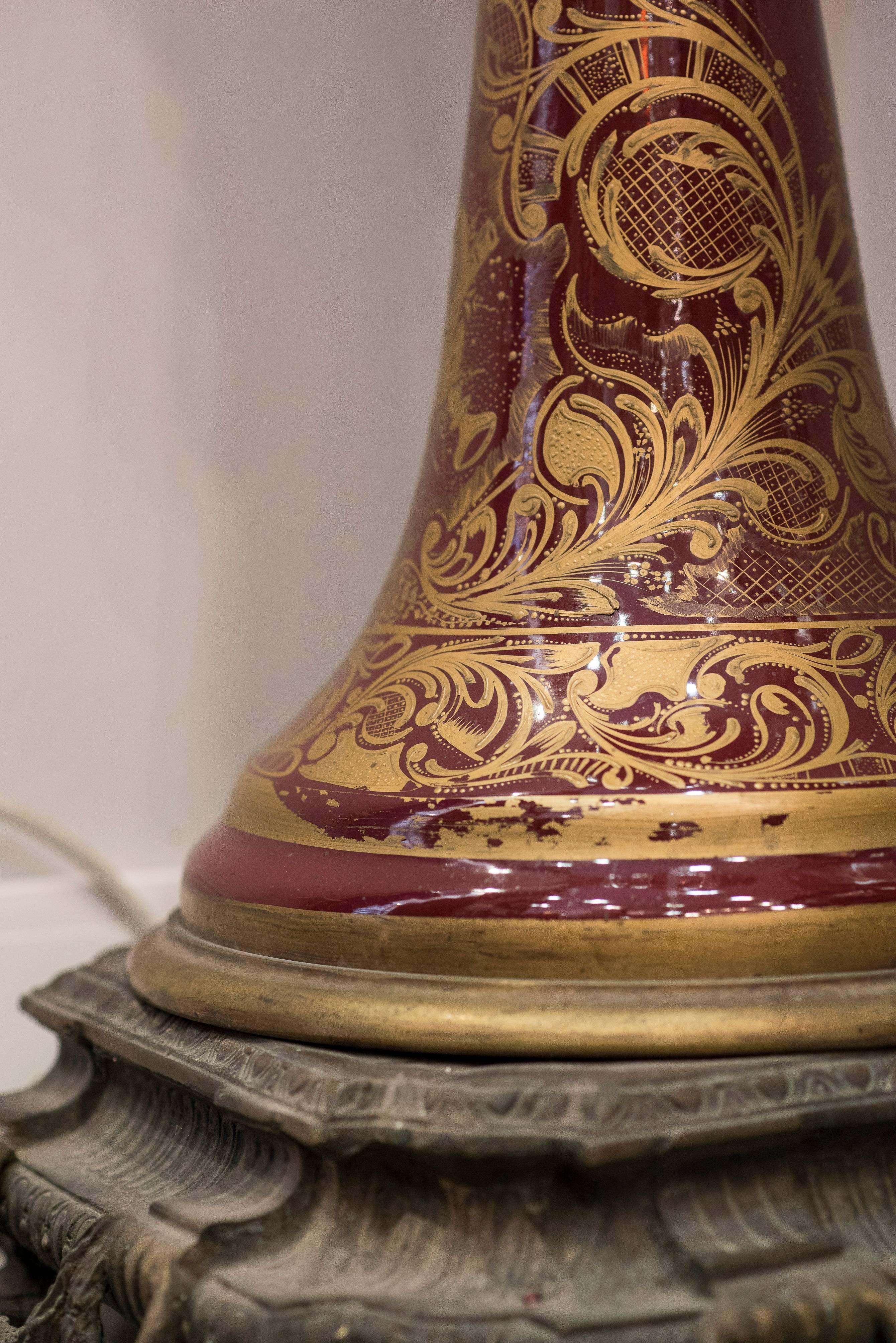 French Louis XV Style Porcelain and Bronze Vases 