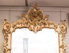 19th Century White and Gold Pair of Venetian Wall Mirrors