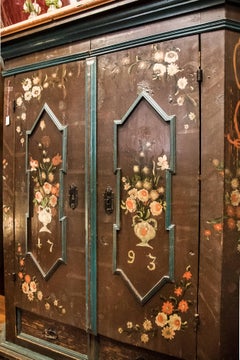 18th Century Painted Wood Austrian Wardrobe