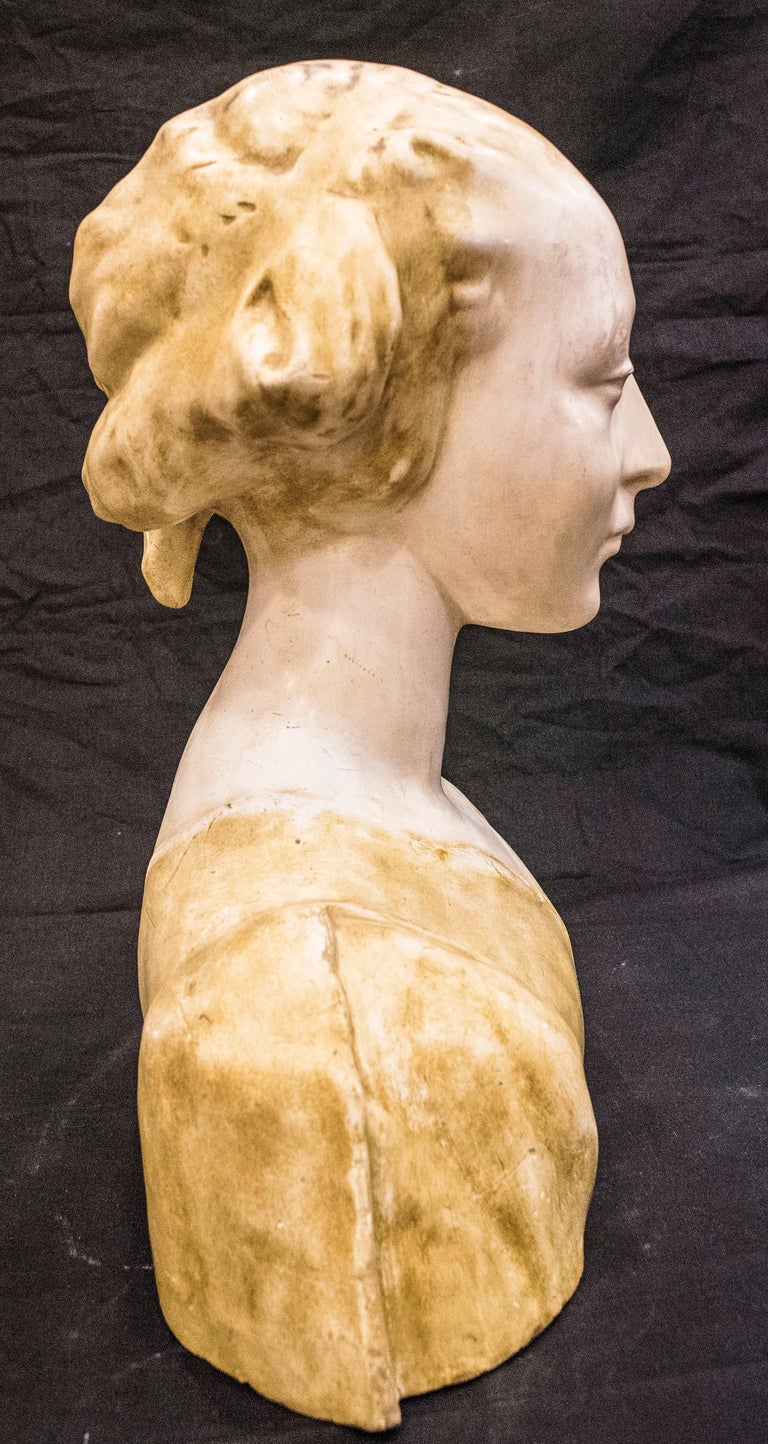 20th Century Art Nouveau Female Bust Sculpture at 1stDibs