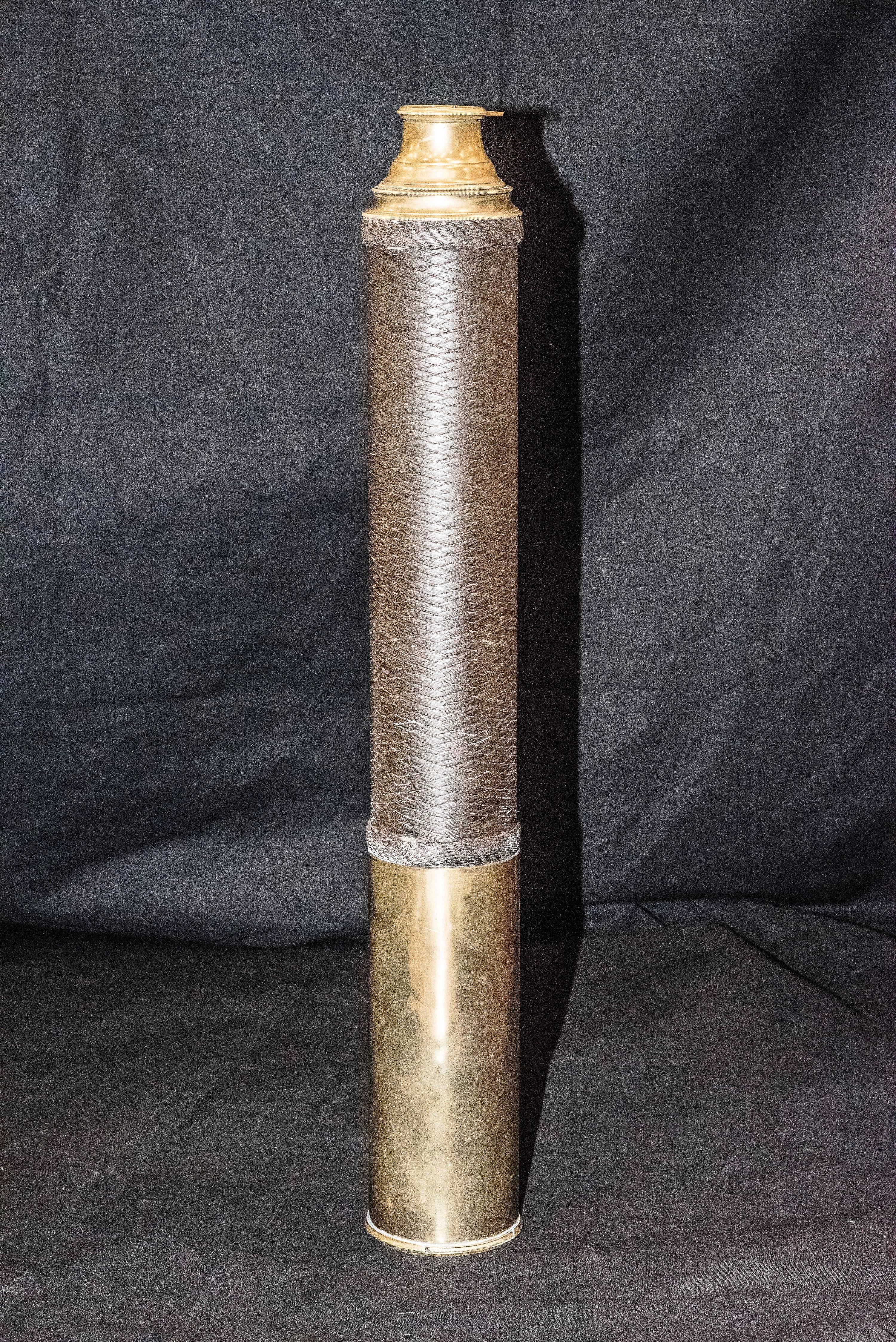 19th Century Bronze and Leather English Telescope In Excellent Condition In Valladolid, ES