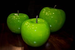 Midcentury green Fiberglass Danish Apples  Collection, 60s