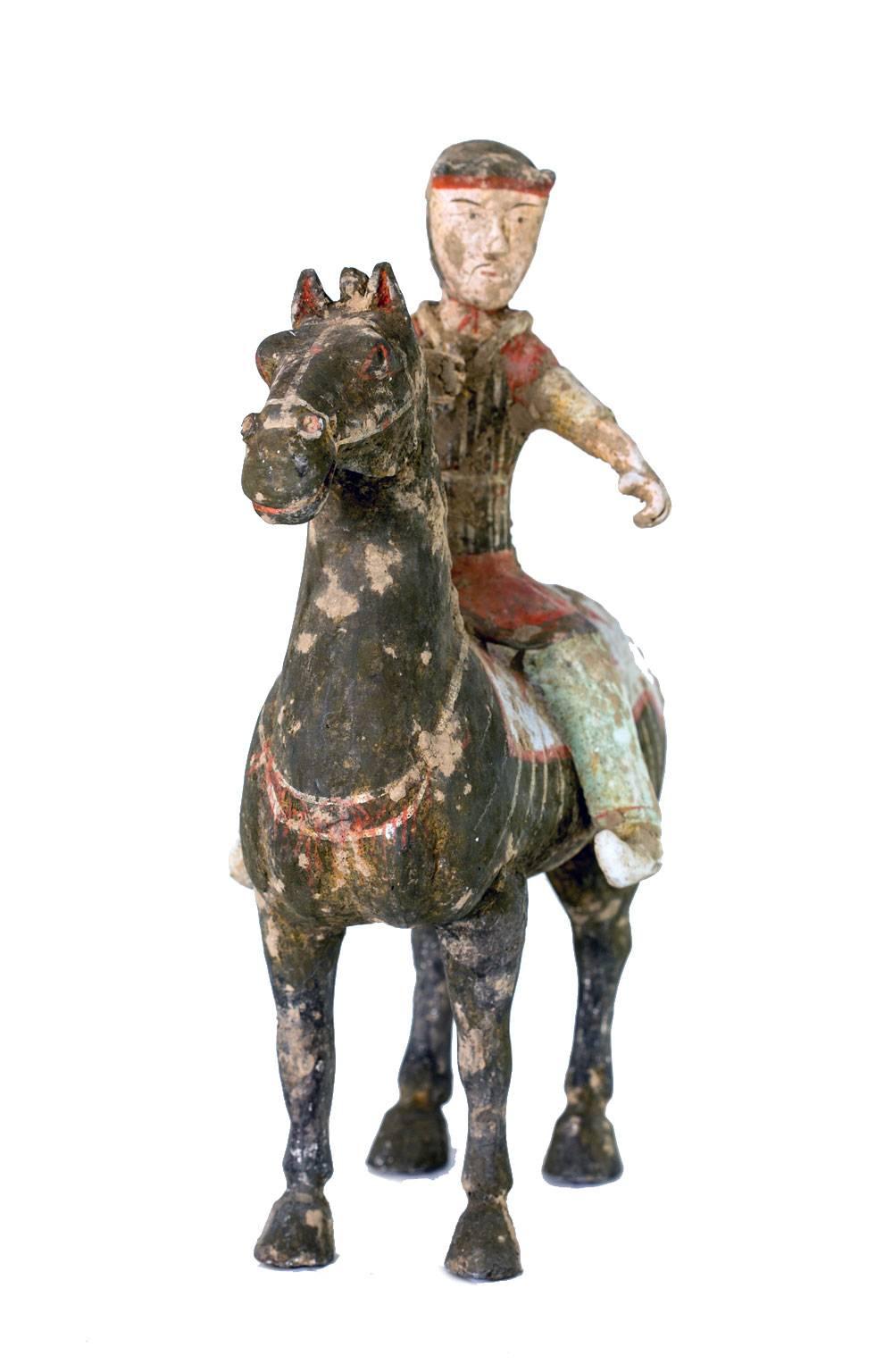 Han Horse with Rider 'Archer' 200 BC, TL Certificate 'Ralf Kotalla' In Excellent Condition For Sale In Brisbane, AU