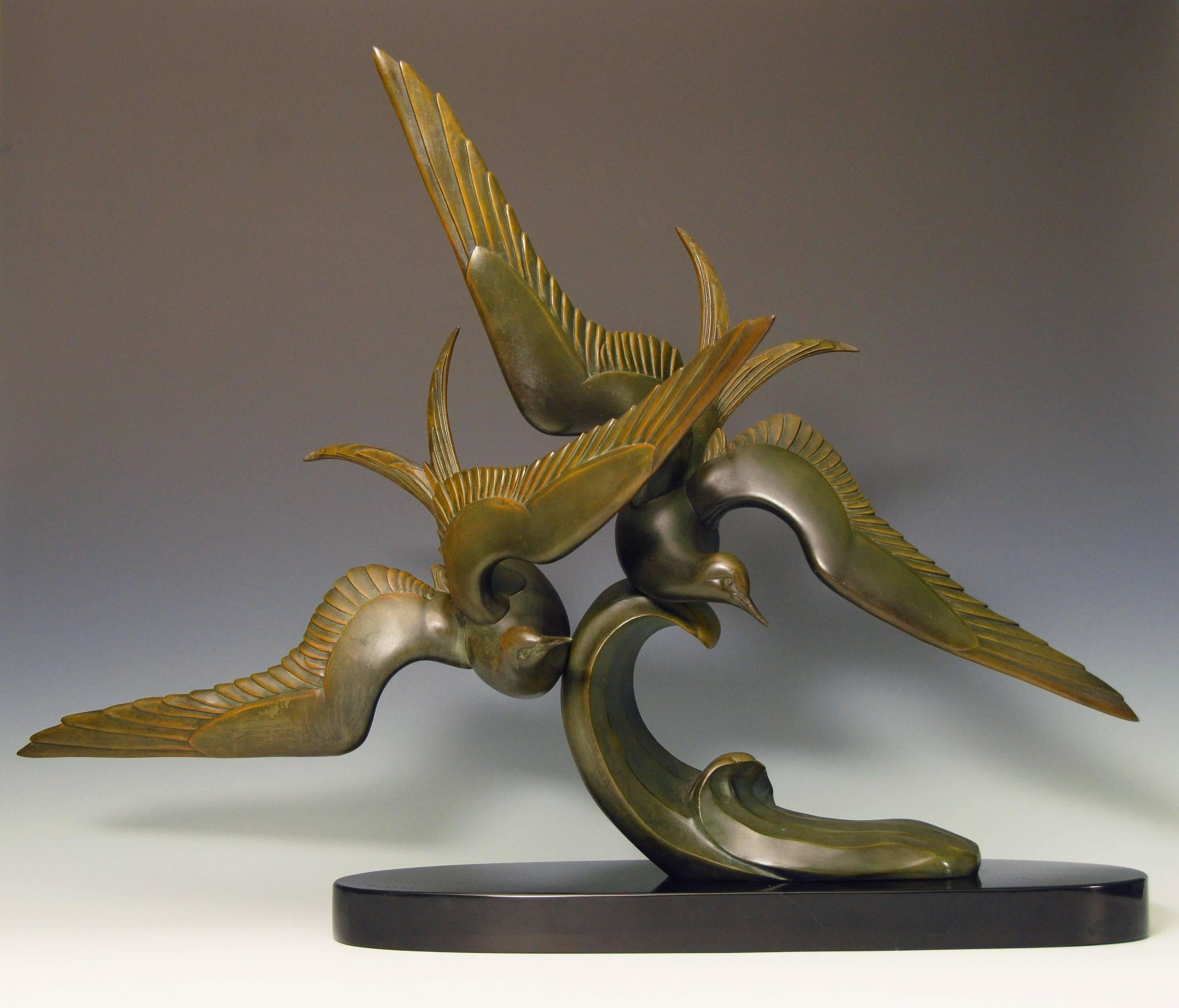 Art Deco Bronze Sculpture by Irenee Rochard, 1906-1984 1
