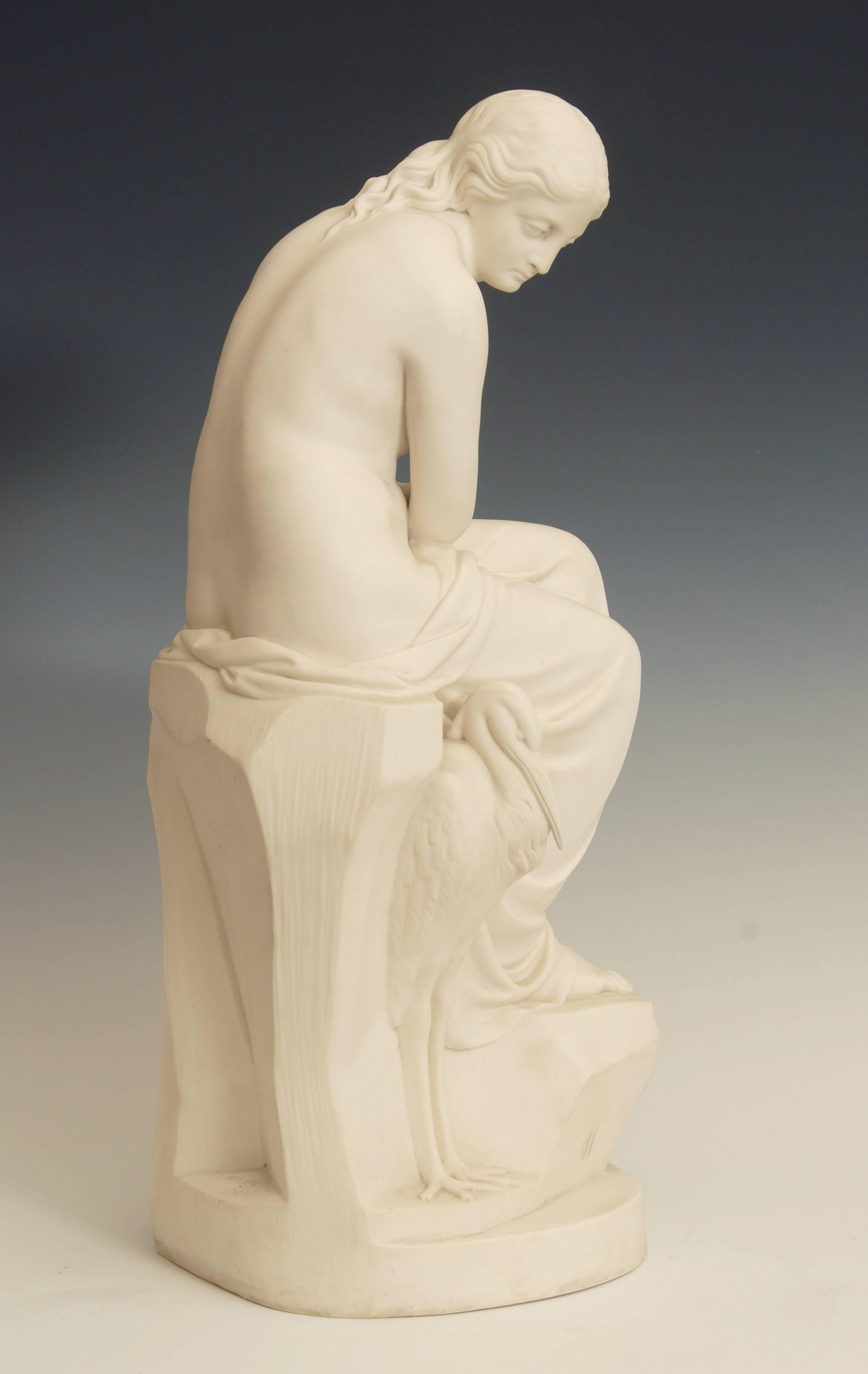 Minton Art Union Parian Figure, 'Solitude' by J. Lawlor, 1852 2