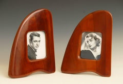 Large Pair of Midcentury Modernist Wooden Picture Frames