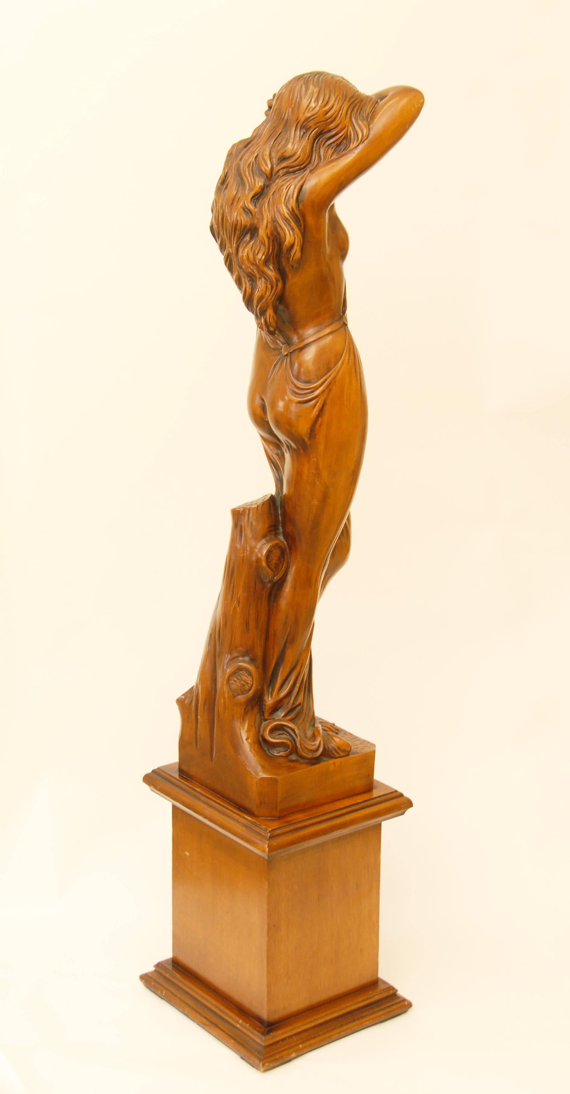 Art Nouveau Sculpture of a Semi Naked Female In Good Condition For Sale In Brighton, GB